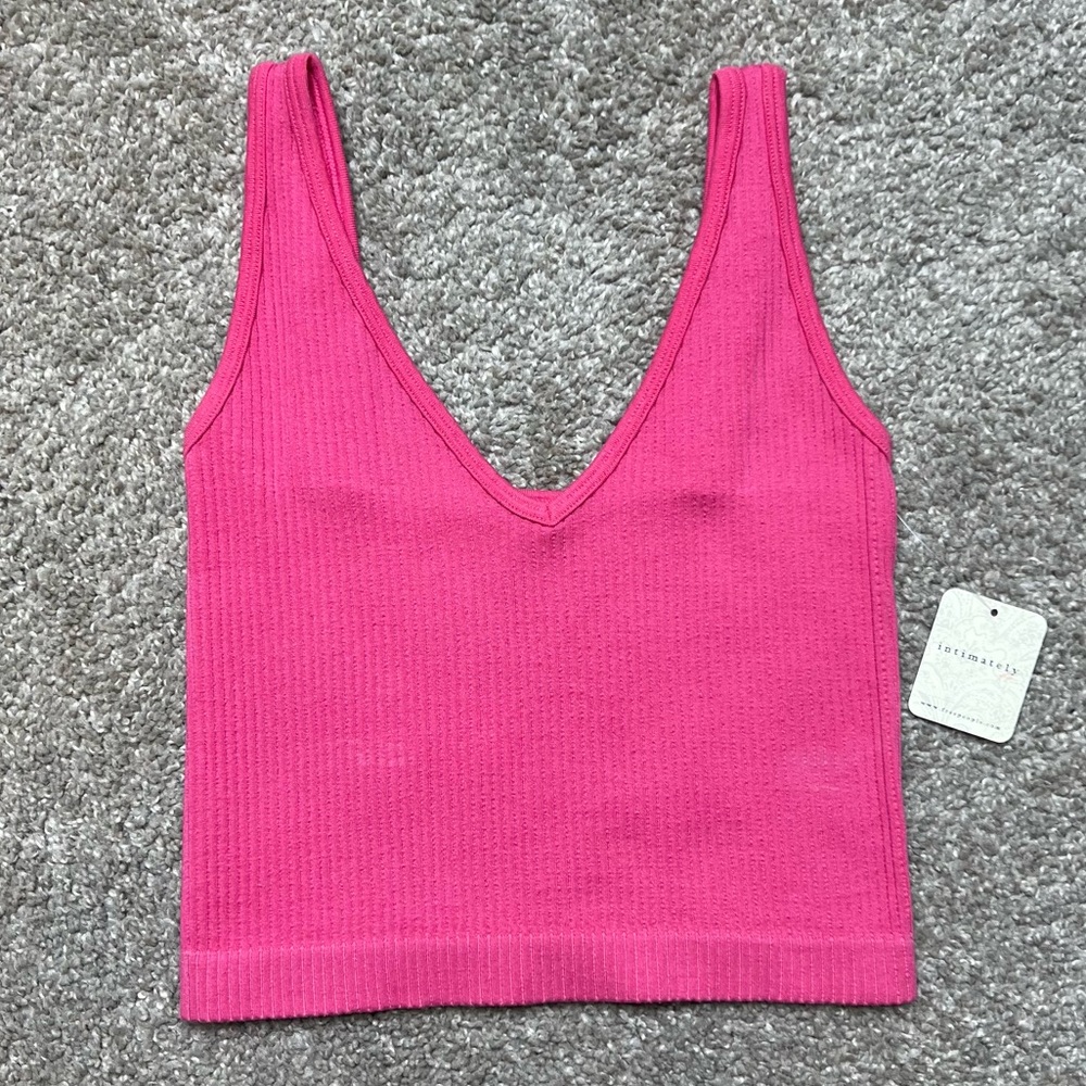 Brand New Pink Buckle Crop Top
